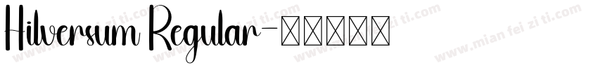 Hilversum Regular字体转换